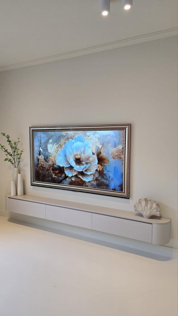 Japandi Zwevend TV-Meubel met LED - Topkwaliteit, Huis en Inrichting, Japandi, Modern, Minimalistisch, 150 tot 200 cm, Nieuw, Ophalen of Verzenden