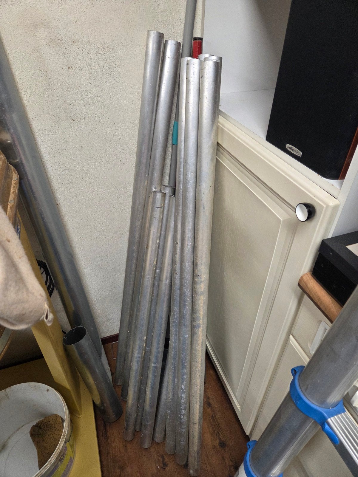 Diverse aluminium steigerbuizen, Ophalen, Gebruikt, Overige typen, 50 mm of meer