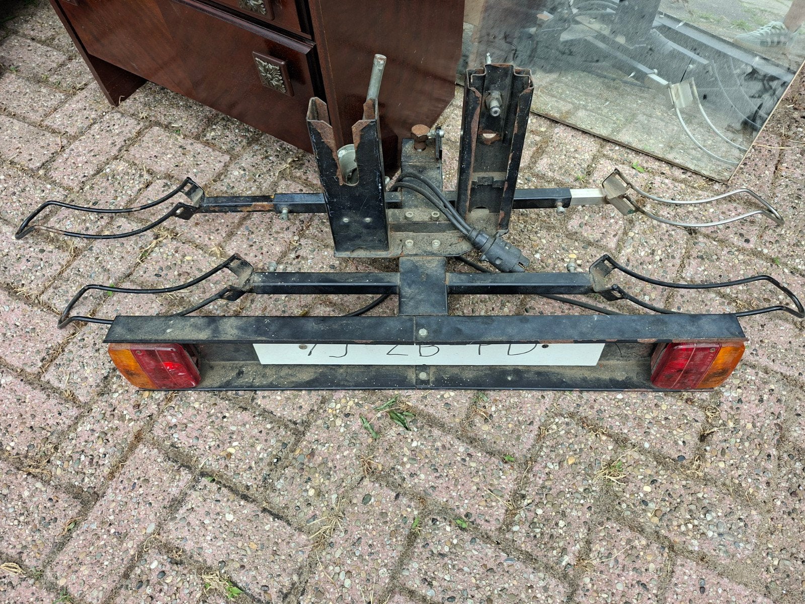 Gebruikte trekhaakdrager voor 2 fietsen, Ophalen of Verzenden