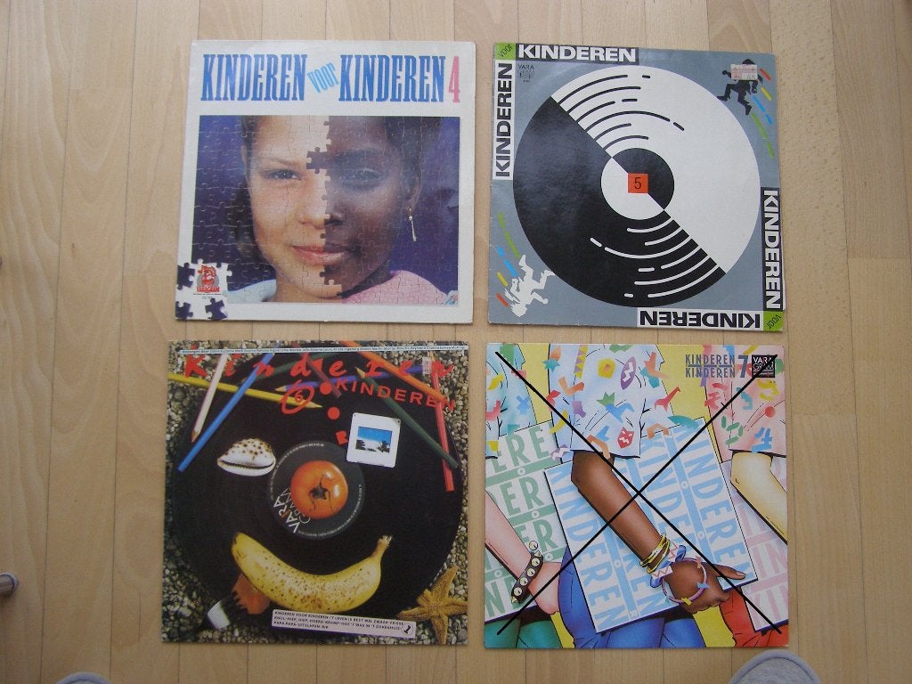 LP Kinderen voor Kinderen; editie 4, 5 en 6; 1983 ’84 ‘85, Cd's en Dvd's, LP, Gebruikt, 6 tot 9 jaar, 12 inch