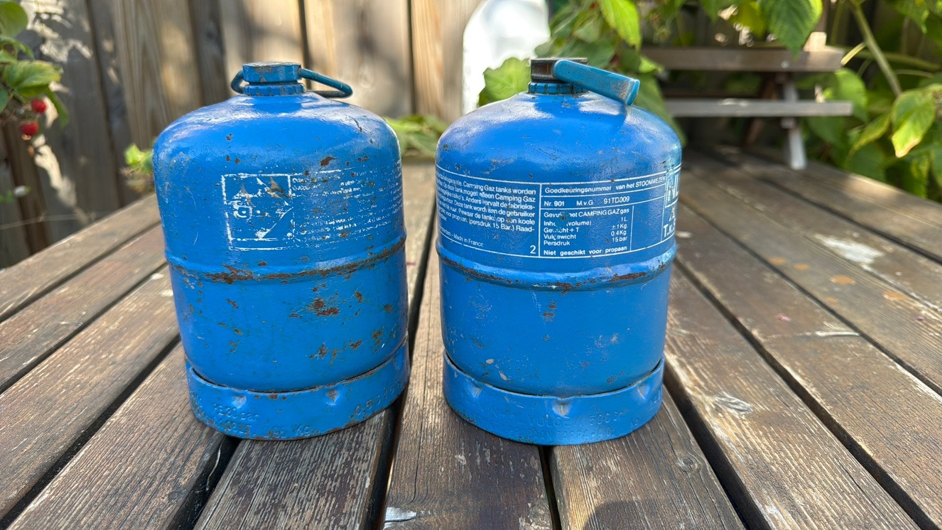Camping gaz gas tank 1 liter, Caravans en Kamperen, Ophalen, Gebruikt
