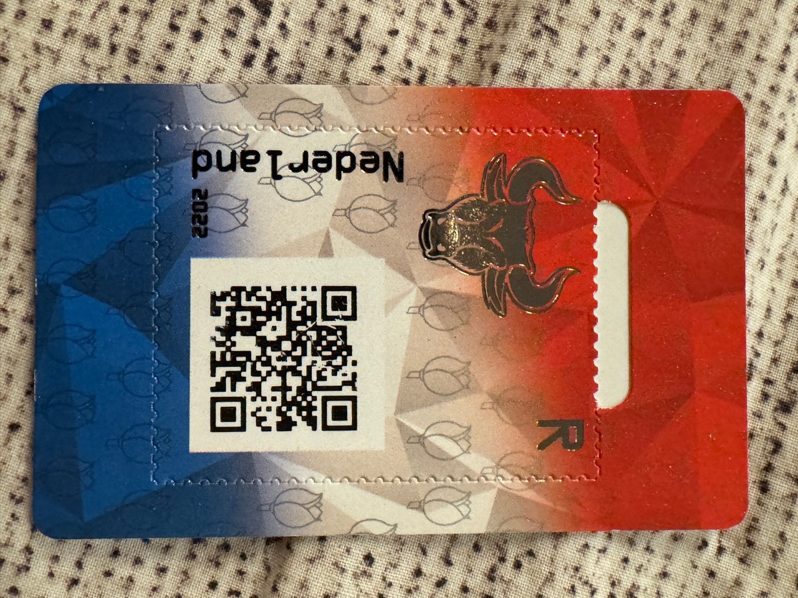 PostNL Crypto-stamp 2022 Geel - Nederland, Ophalen of Verzenden, Na 1940, Postfris