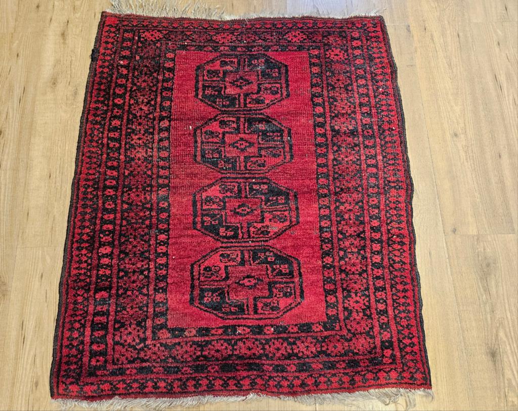 Vintage handgeknoopt oosters tapijt bochara 120x96, Info@SlatsAntiek.nl, Tweedehands, 100 tot 150 cm, Perzisch