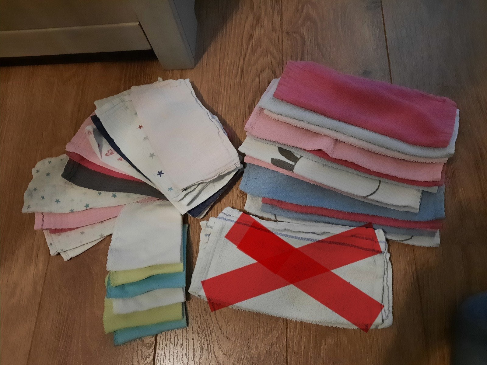 Diverse babywaslapjes en spuugdoekjes, Ophalen, Gebruikt