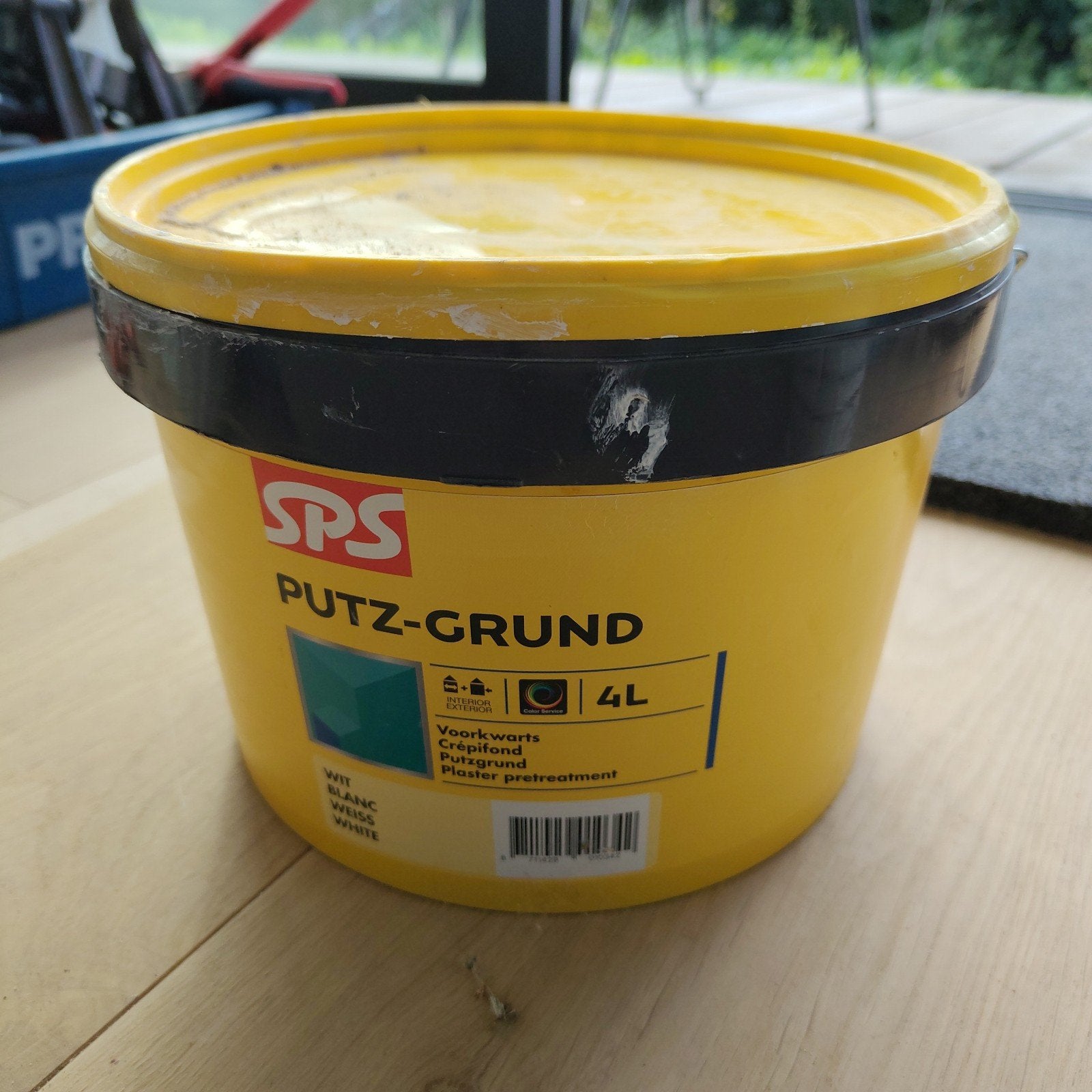 SPS Putz-Grund Voorkwarts Wit - ca. 8m2 dekking, Doe-het-zelf en Verbouw, Gebruikt, Wit, Ophalen of Verzenden, Verf