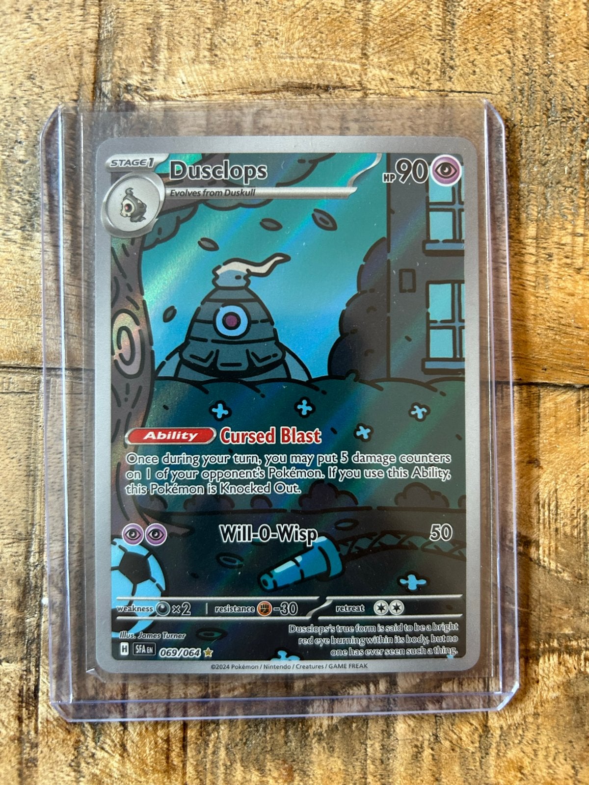 Pokémon Kaart Dusclops 069/064 H SFA EN, Ophalen of Verzenden, Zo goed als nieuw, Losse kaart, Foil