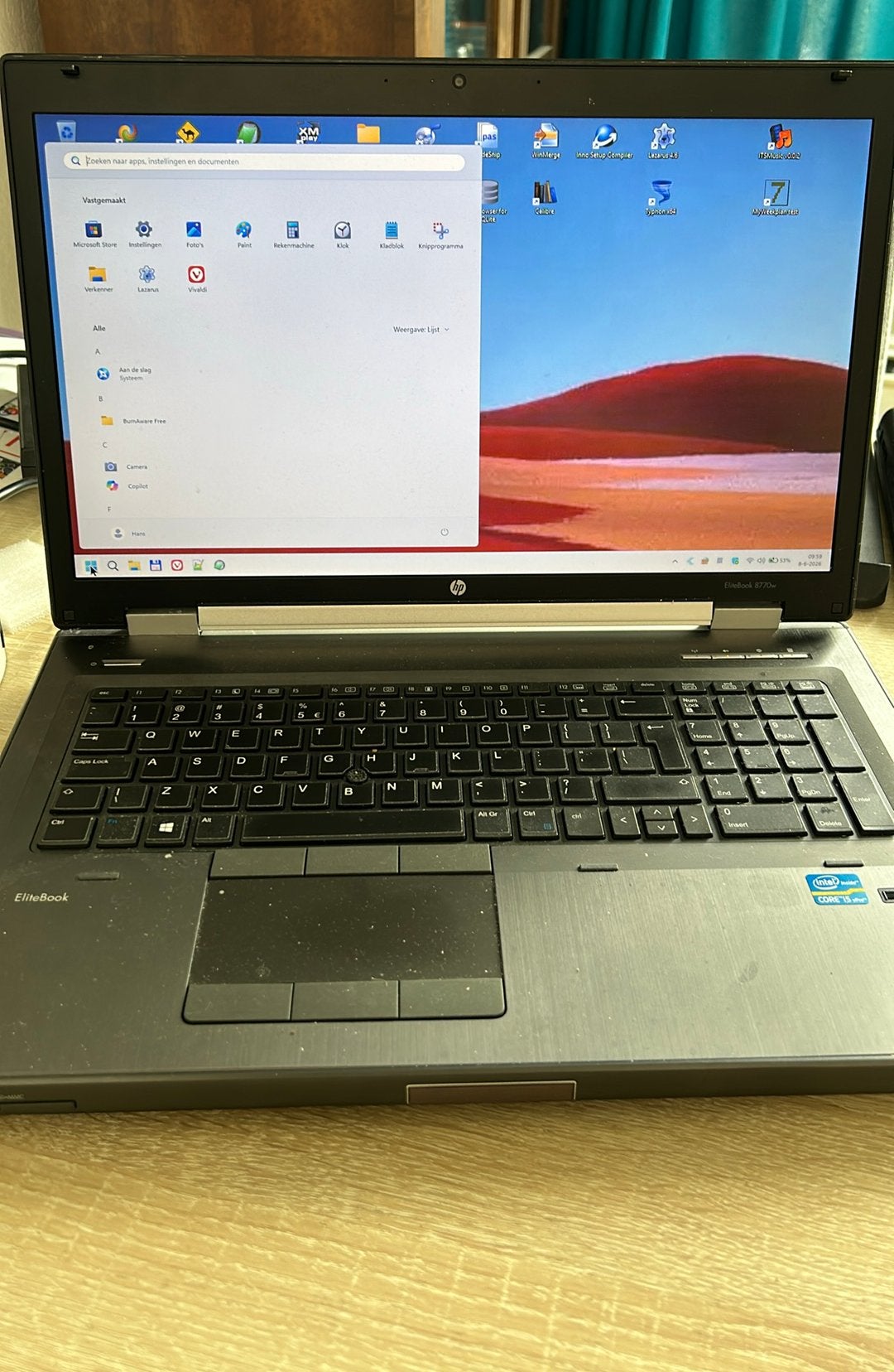 HP Elitebook 8770W laptop, Gebruikt, 2 tot 3 Ghz, Qwerty, 8 GB