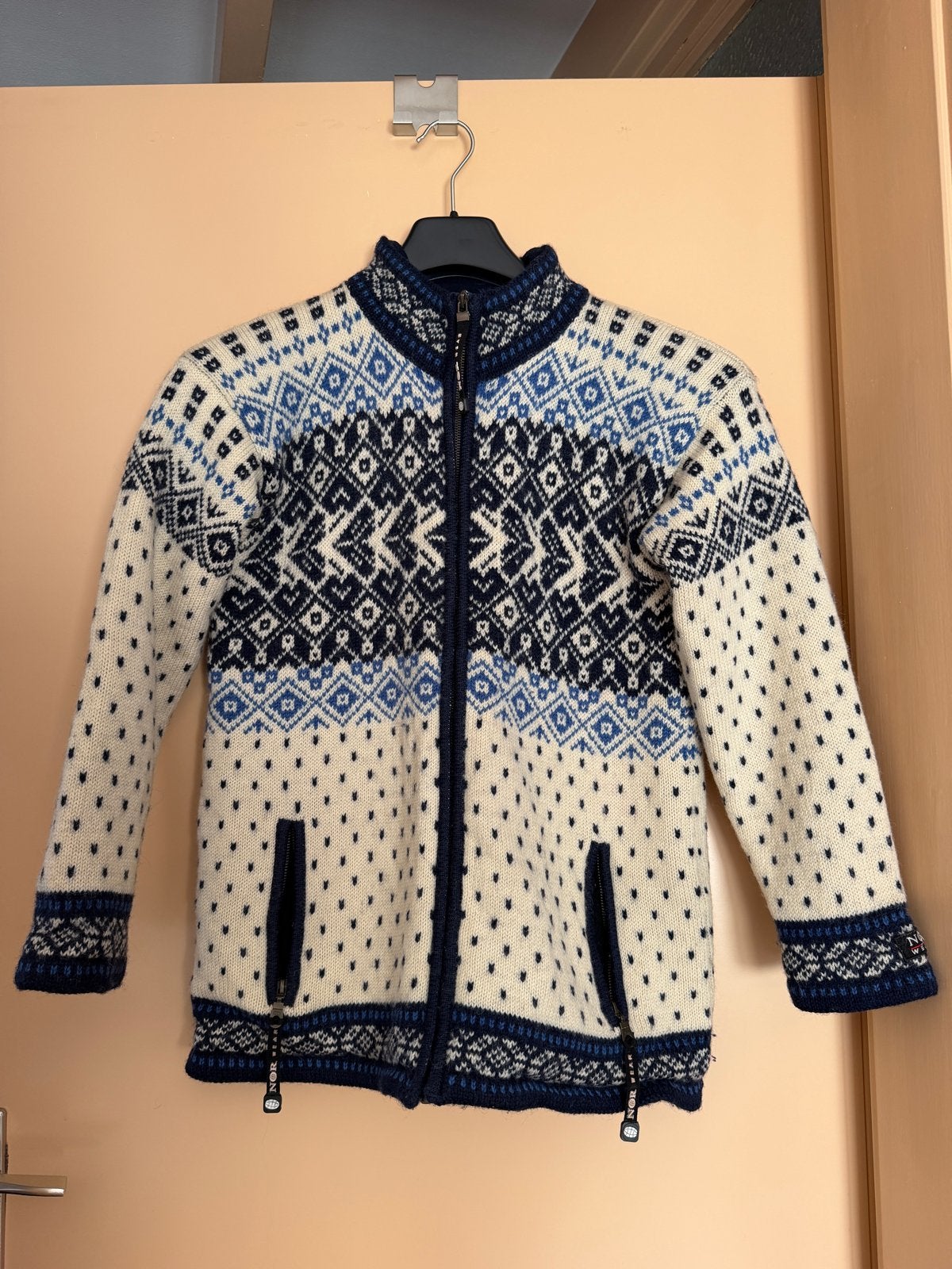 NORWEAR Noorse wollen vest met rits, Ophalen of Verzenden, Gedragen, Maat 38/40 (M), Meerkleurig