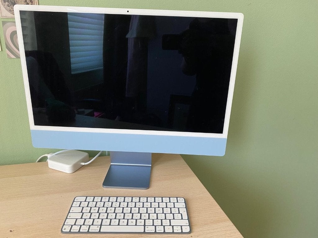 Apple Imac 24" Blauw 2021 M1 processor 512GB SSD, Computers en Software, Apple Desktops, Ophalen, IMac, Zo goed als nieuw, 8 GB