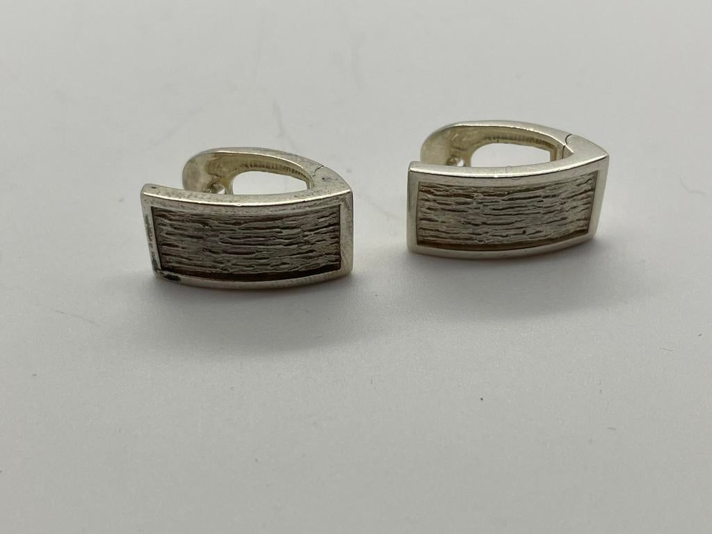 D636 Prachtige zilveren oorbellen Franz Breuning, Ophalen of Verzenden, X, Zilver, Zilver