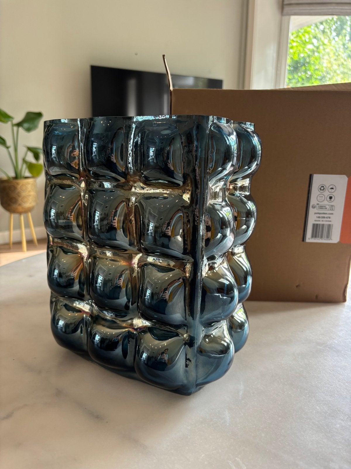 Pols Potten Bubble Vaas L - Nieuw in doos, Handgemaakt, Blauw, Nieuw, Ophalen of Verzenden