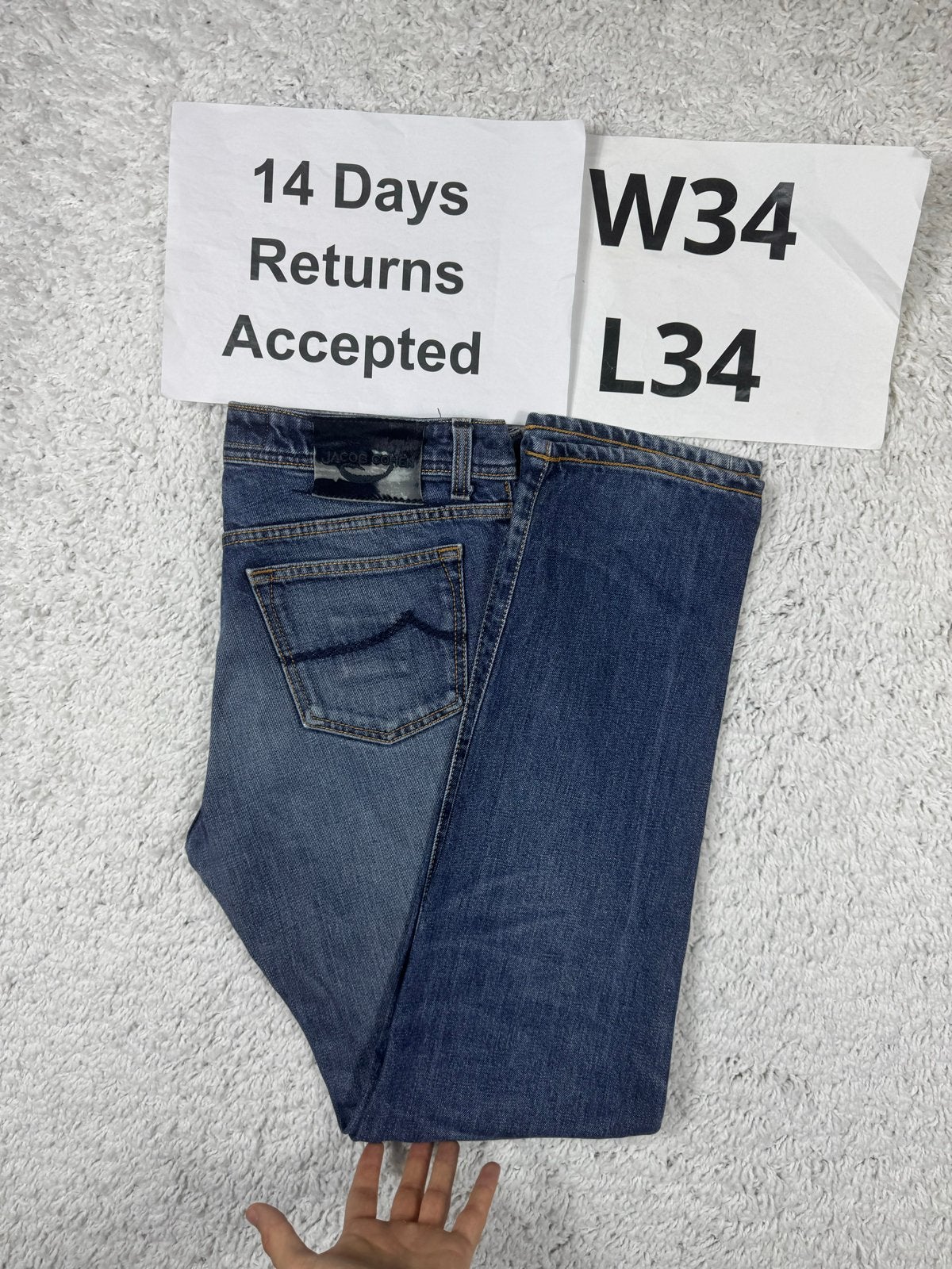 Jacob Cohën J688 Bard Jeans W34 L34 - Regular Slim Fit, Yey, Blauw, B, Ophalen of Verzenden
