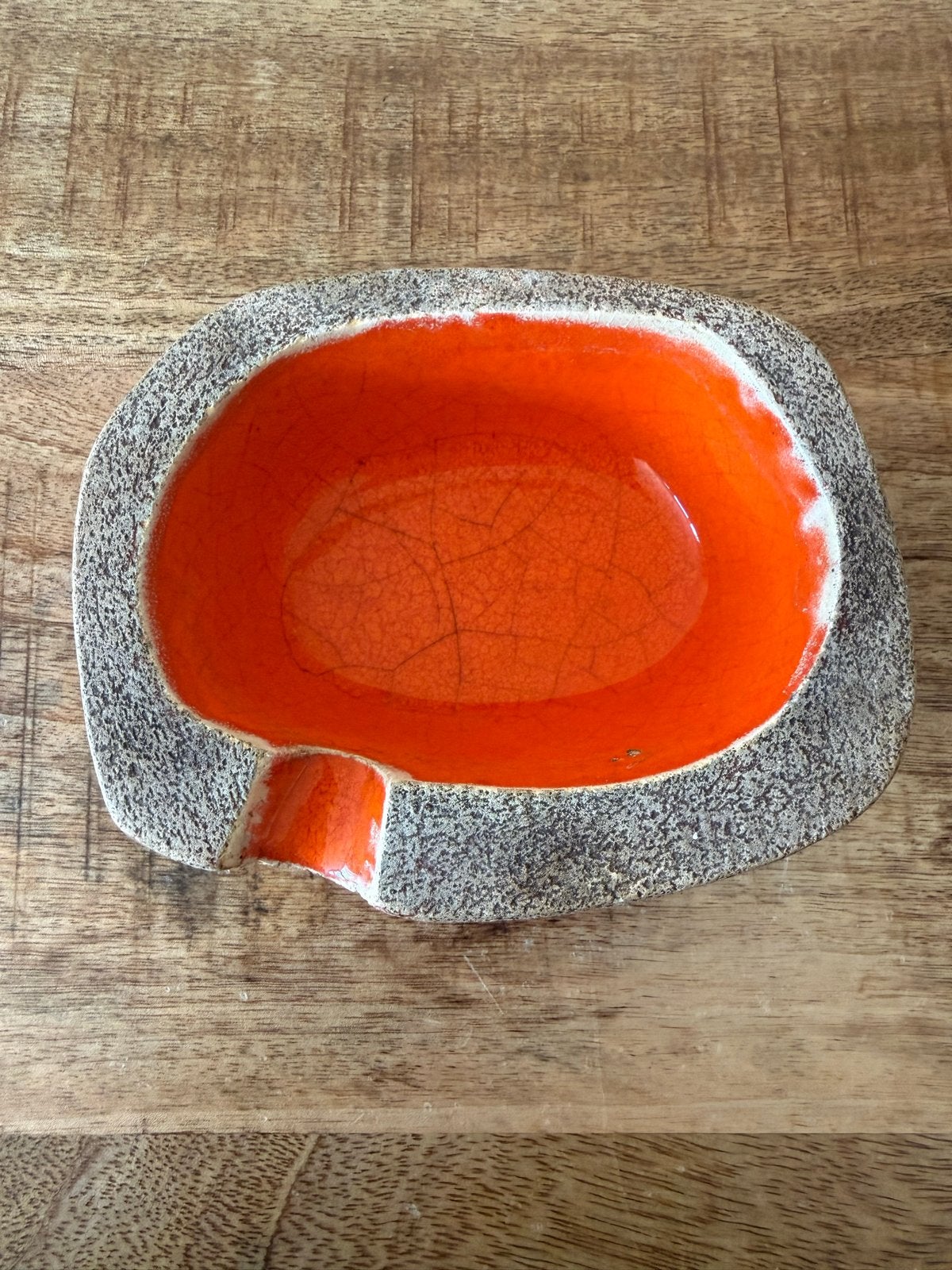 Vintage Ravelli Asbak 288 - Oranje Craquelé, Ophalen of Verzenden