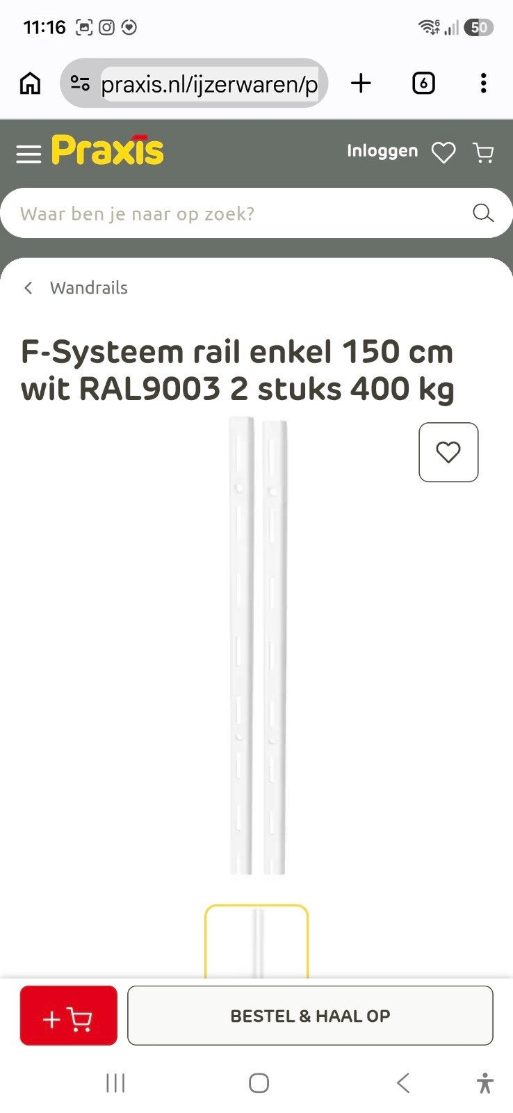 opbergsysteem, Ophalen, 100 tot 150 cm