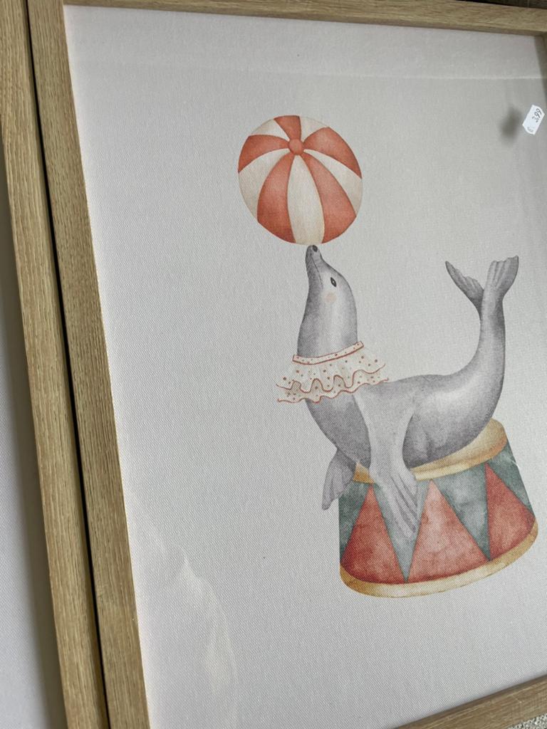 Schilderijtjes kinderkamer circus, Ophalen of Verzenden
