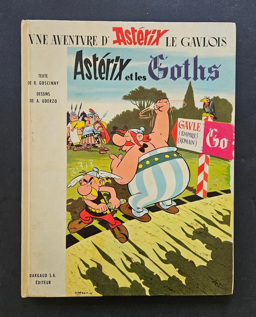 Asterix et les Goths EO 1966 Dargaud (Menhir Type 3) Frans, Gelezen, Eén stripboek, R. Goscinny & A. Uderzo, Ophalen of Verzenden