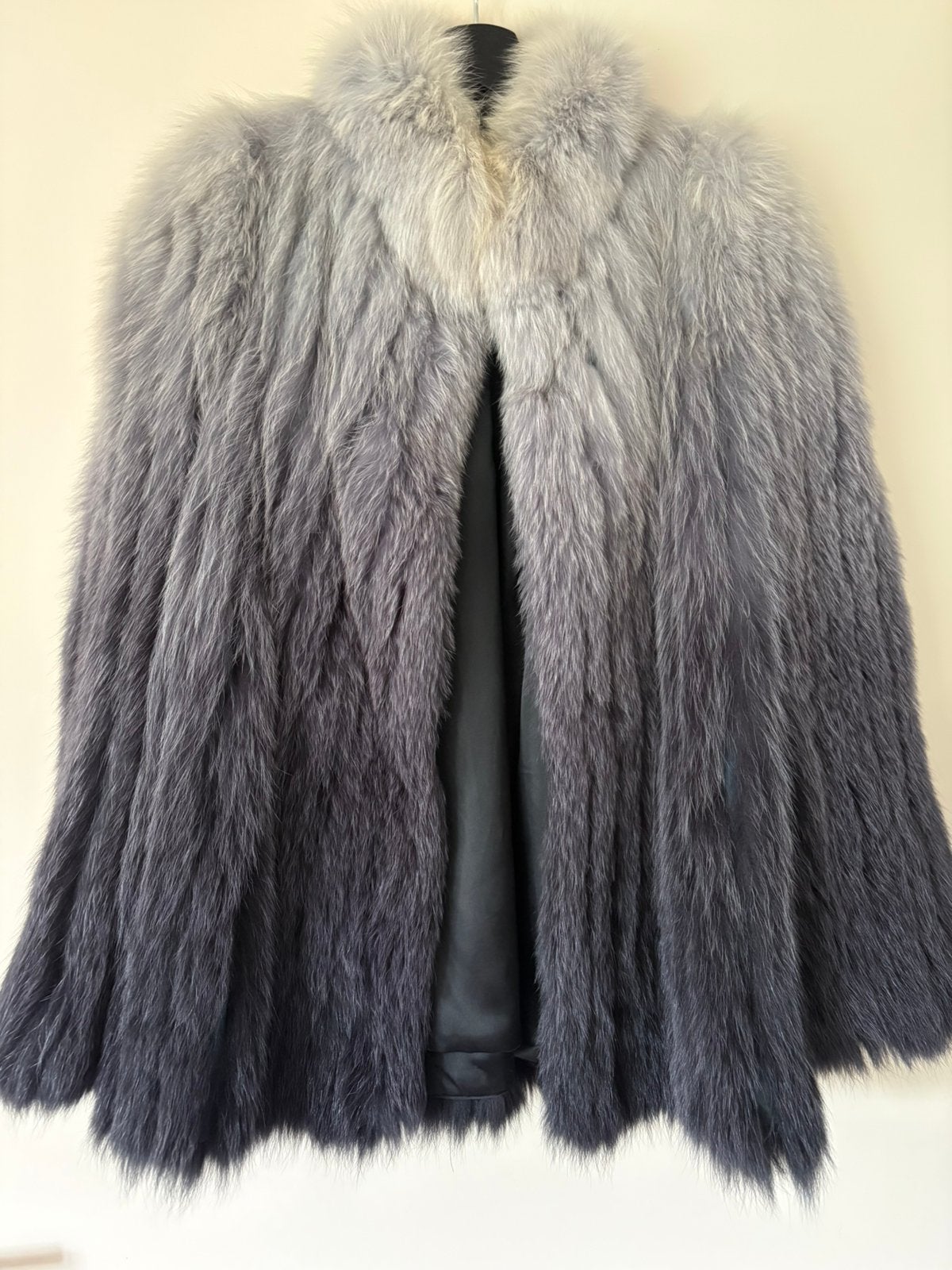 Zeer luxe vintage bontjas met ombre effect, Kleding | Dames, Ophalen of Verzenden, Gedragen, Maat 38/40 (M), Grijs