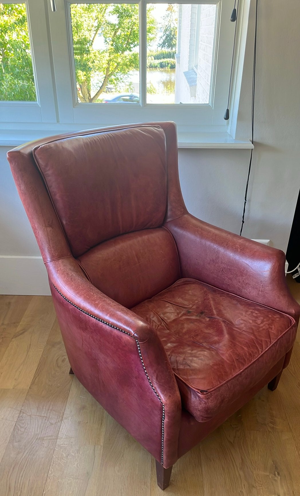 Leren fauteuil Bendic Tessa (large), Huis en Inrichting, Ophalen, Gebruikt, Klassiek/Engels, 75 tot 100 cm