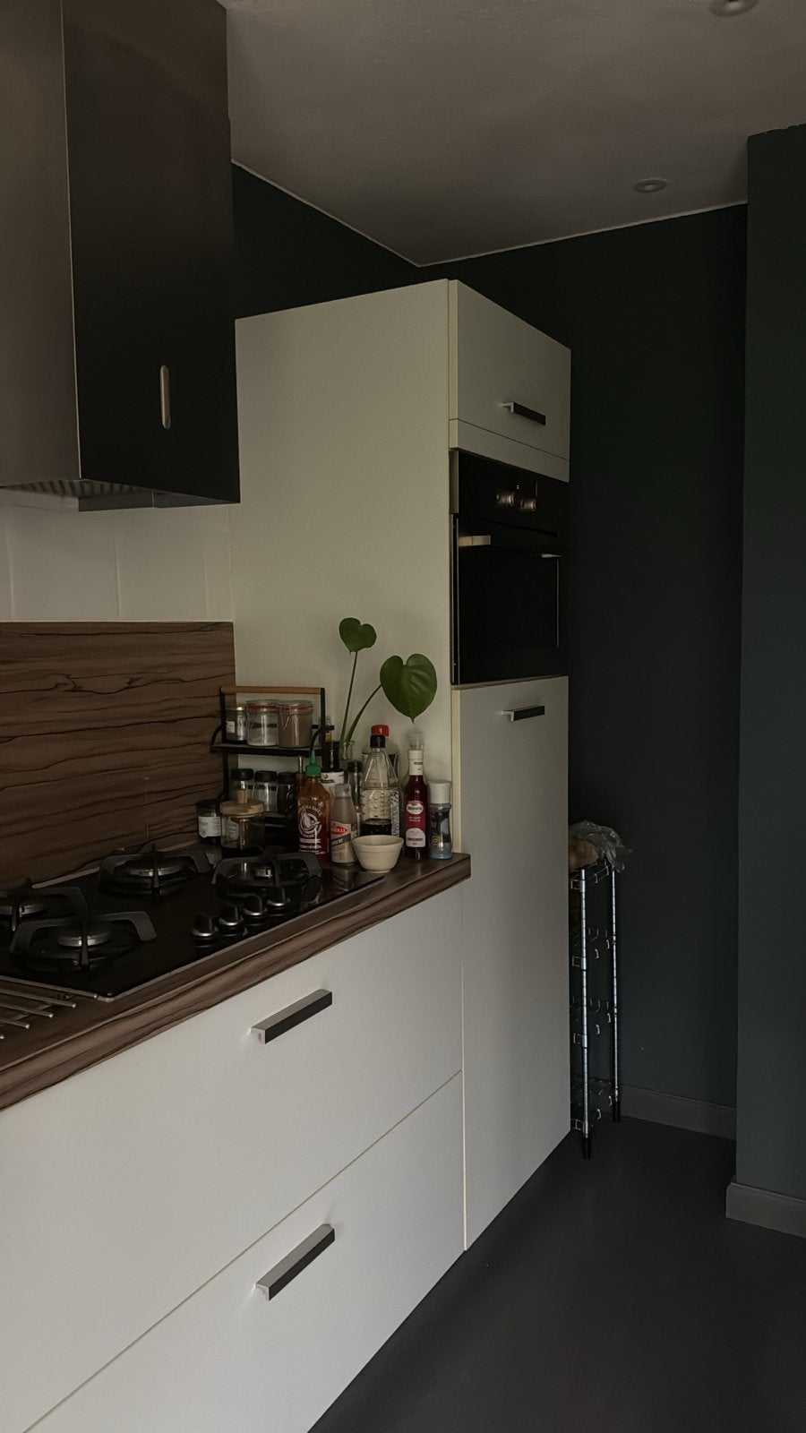 Hoge keukenkast inc Whirlpool inbouw koelkast&combimagnetron, Witgoed en Apparatuur, Ophalen, 150 tot 200 liter, Zonder vriesvak