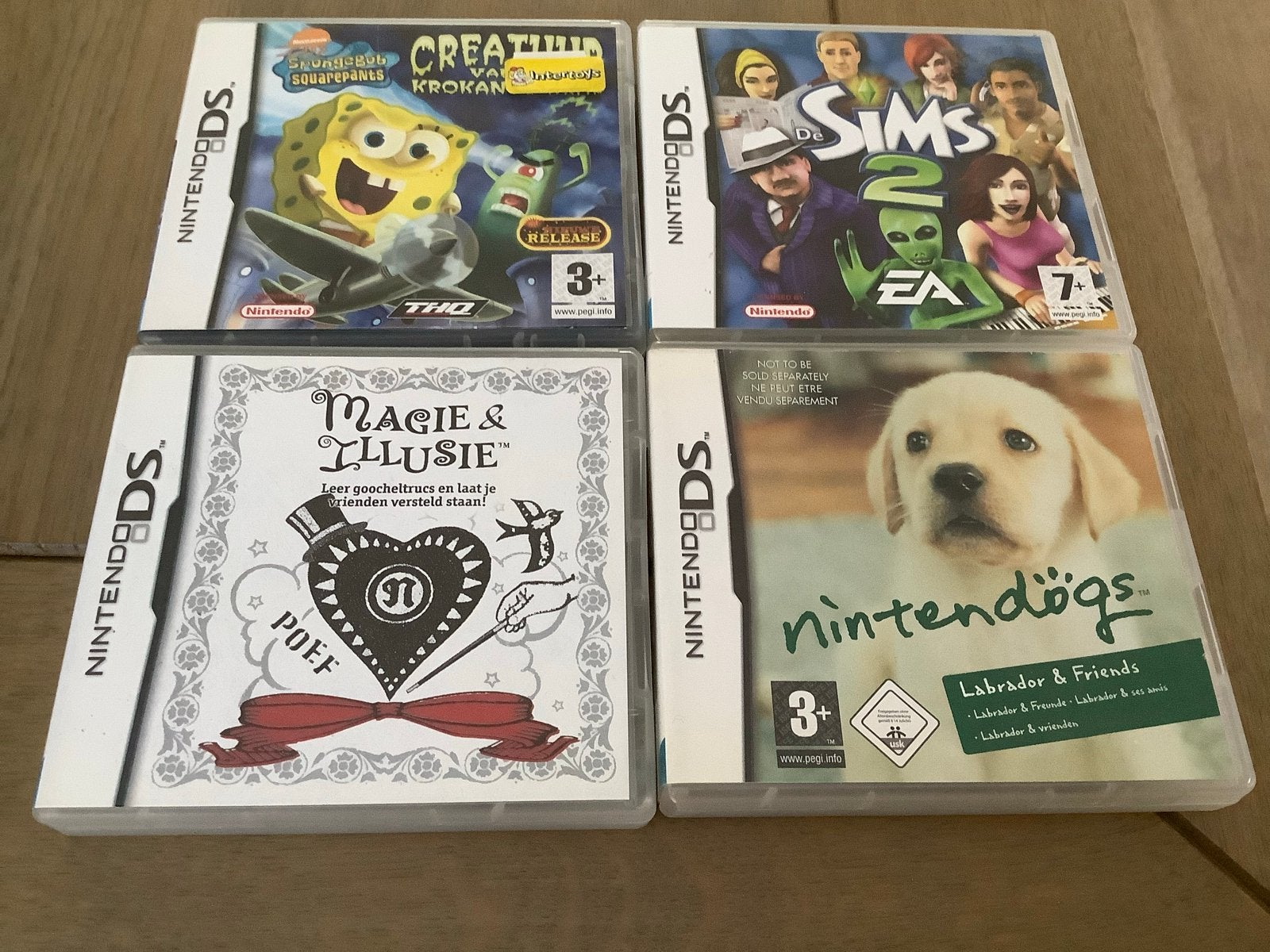 Nintendo DS Games: Spongebob, Sims 2, Magie & Nintendogs, Avontuur en Actie, Gebruikt, 1 speler, Ophalen of Verzenden