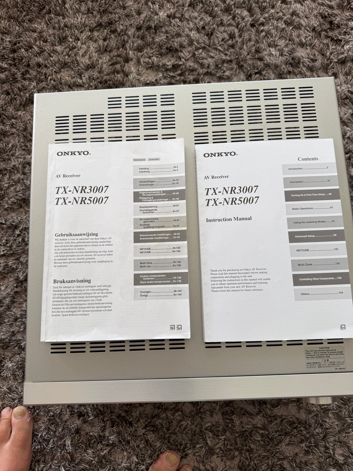 Onkyo TX-NR3007 receiver, Ophalen, Gebruikt, 120 watt of meer, Onkyo