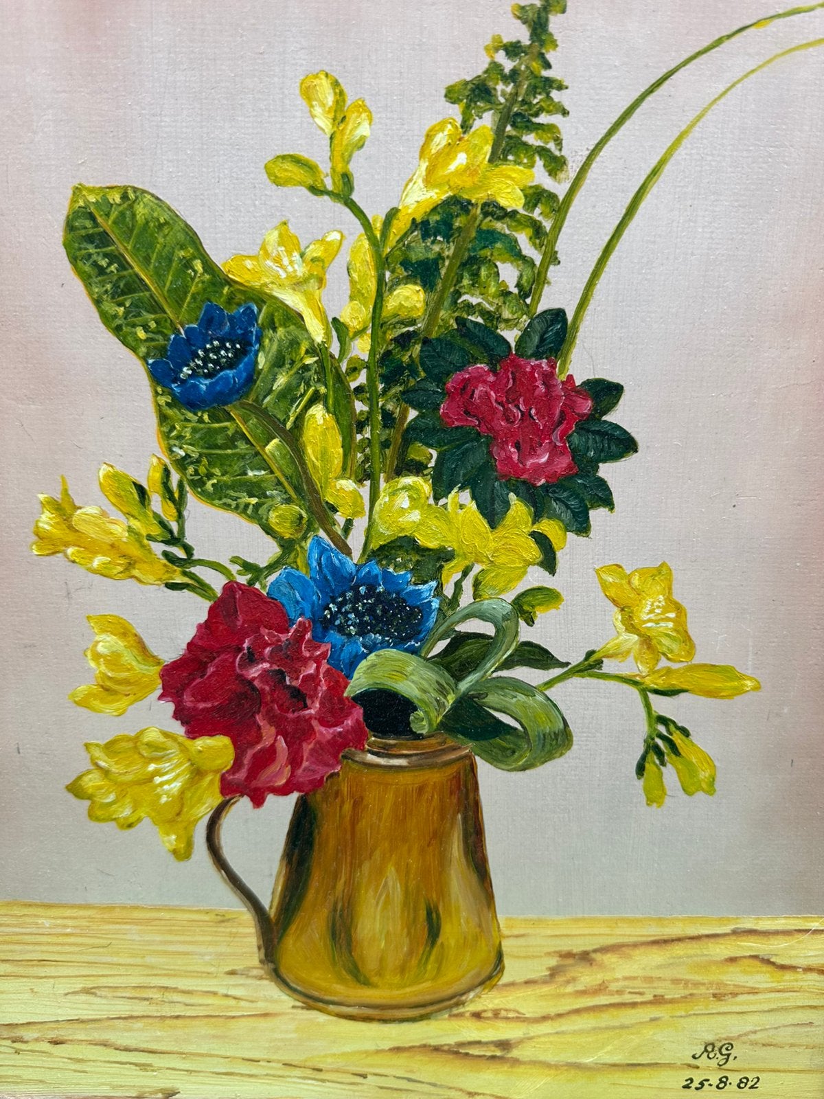 Olieverf schilderij ,bloemen “, Overige stijlen, Handgeschilderd, Olieverf, Ophalen