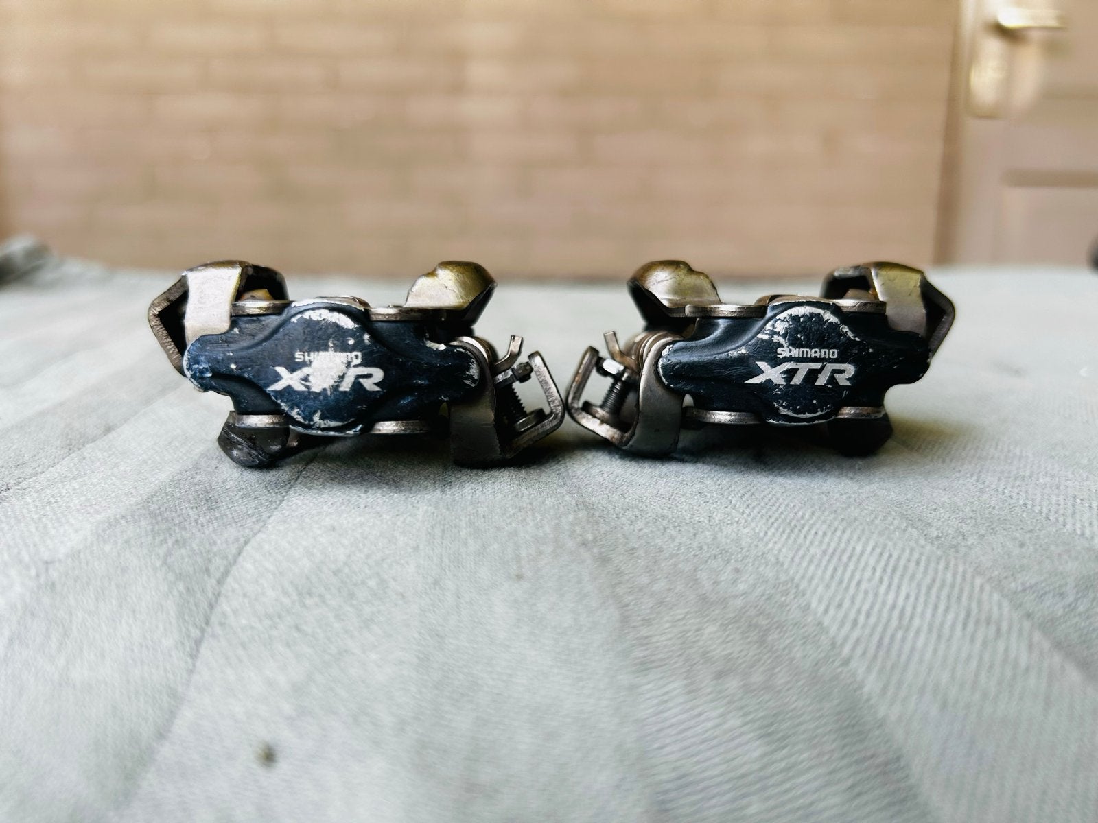 Shimano XTR SPD pedalen - Gebruikt maar functioneel, Fietsen en Brommers, Fietsonderdelen, Crankstel of Pedalen, Gebruikt, Ophalen of Verzenden