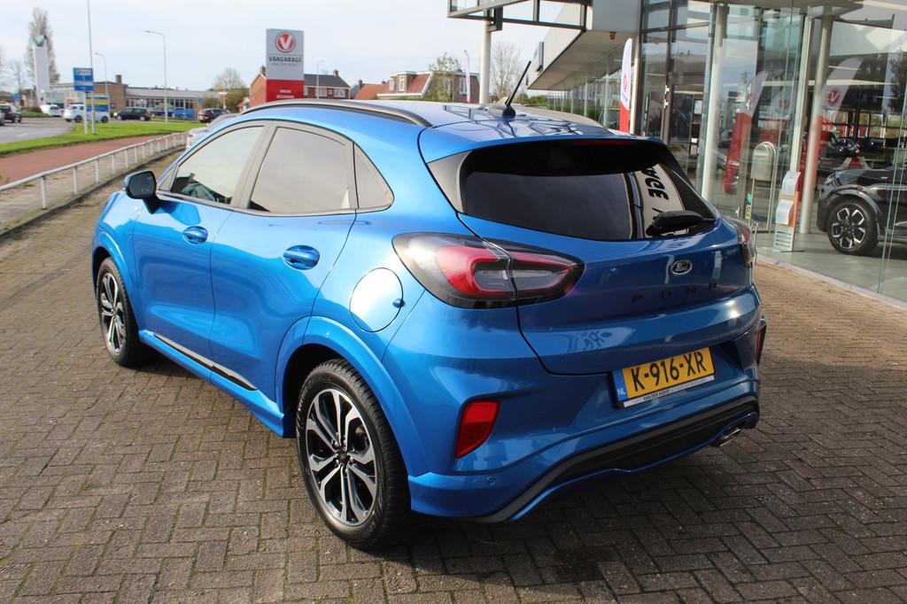 Ford Puma 1.0 EcoBoost Hybrid ST-Line , 125pk Climate contro, 12 maanden, Stof, Blauw, Bedrijf