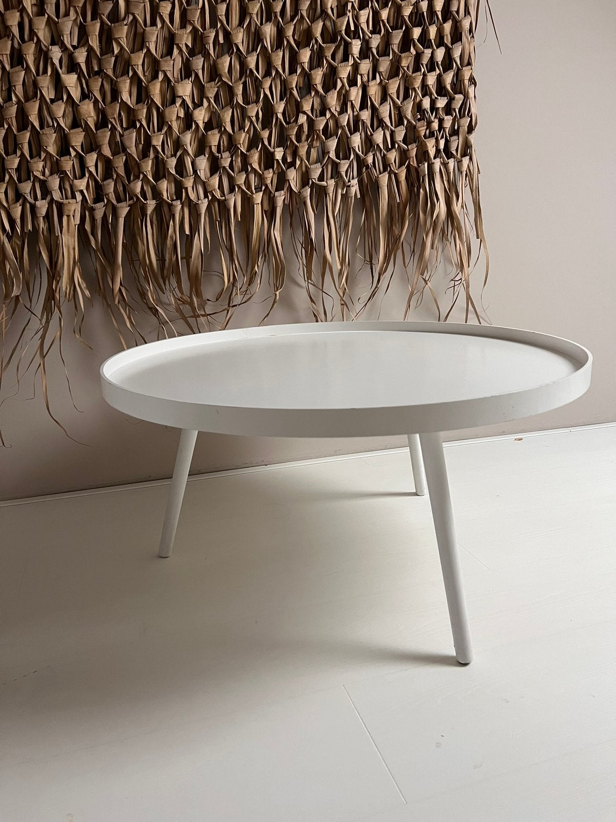 Witte salontafel Woood, Ophalen, Gebruikt, Rond, 50 tot 100 cm