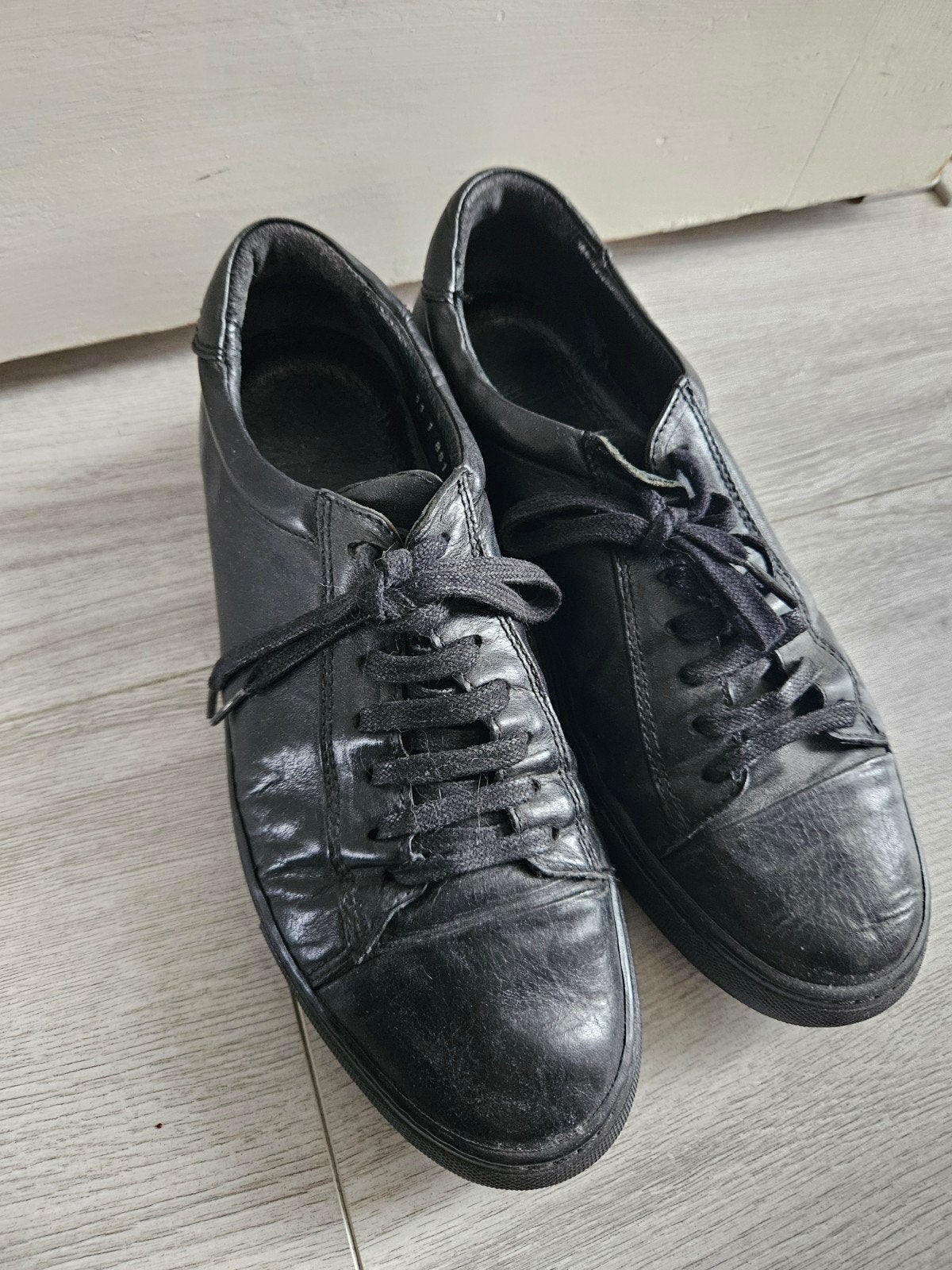 Manfield herensneaker zwart leer mt 44, Kleding | Heren, Schoenen, Manfield, Zwart, Boots, Ophalen of Verzenden