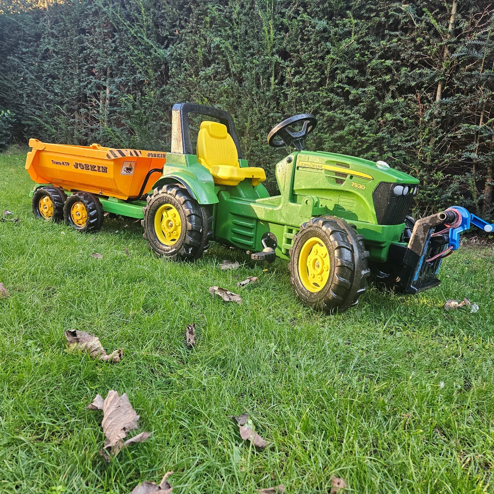John Deere 7930 traptractor met aanhanger en lier, Kinderen en Baby's, Ophalen, Gebruikt, Trapvoertuig