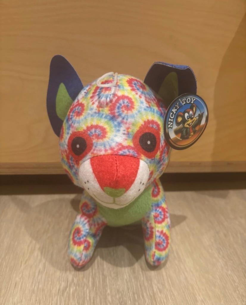 Nicky Toy Tie-Dye Pluche Tijger - Nieuw, Overige merken, Overige karakters, Nieuw, Ophalen of Verzenden