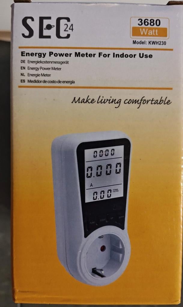 2 X SEC24 Energiemeter KWH230 - Nieuw in doos, Doe-het-zelf en Verbouw, Meetapparatuur, Ophalen of Verzenden, Nieuw, Elektriciteit