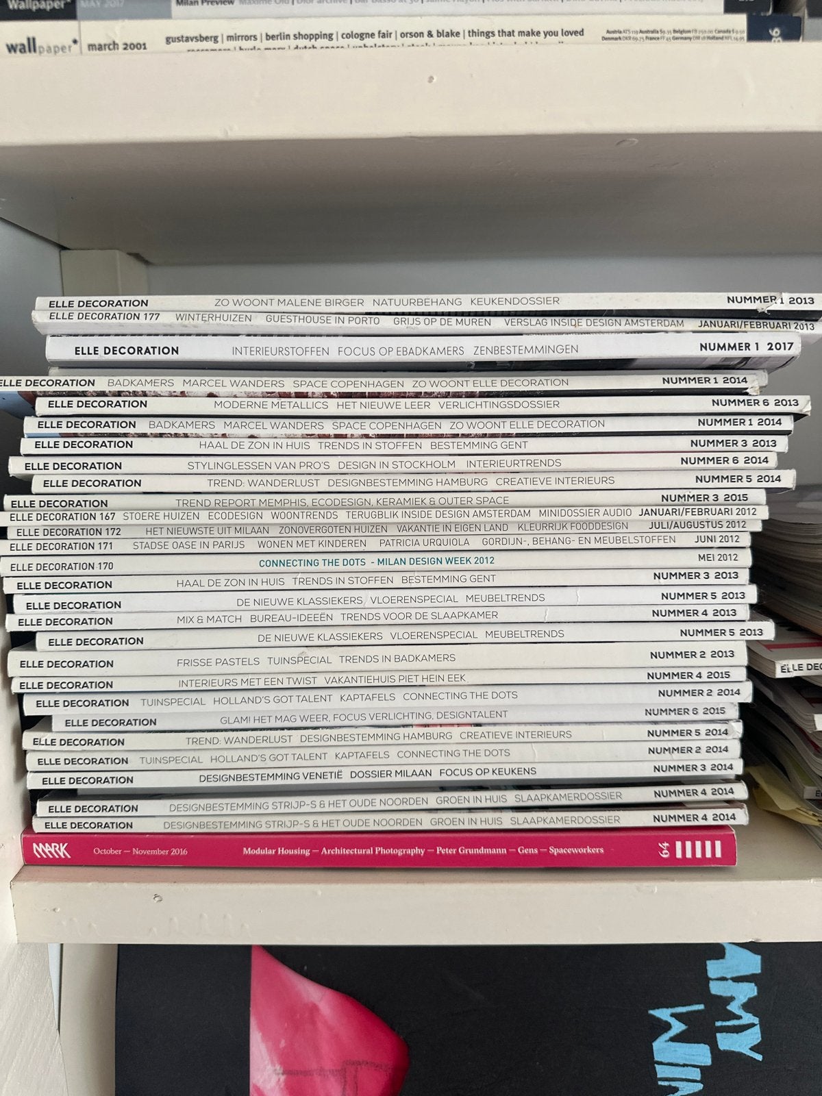 Grote collectie Elle Decoration tijdschriften, Boeken, Tijdschriften en Kranten, Ophalen, Zo goed als nieuw, Glossy