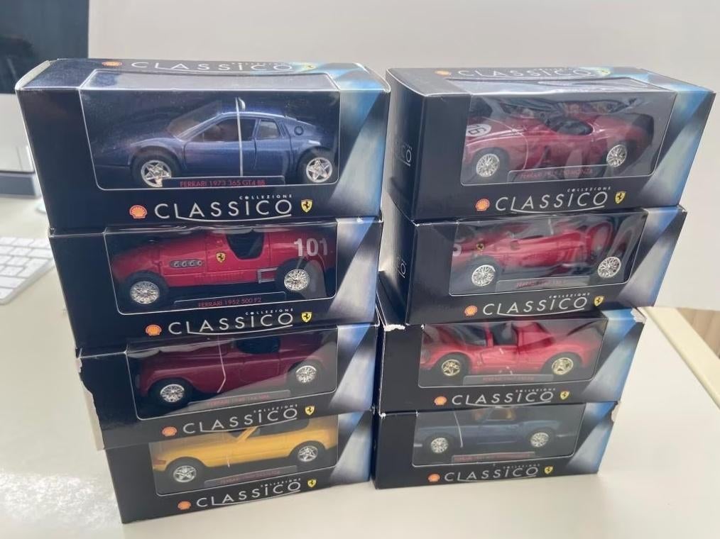 Shell Classico Ferrari auto modellen, schaal 1:38, Hobby en Vrije tijd, Overige merken, Auto, Groter dan 1:32, Nieuw