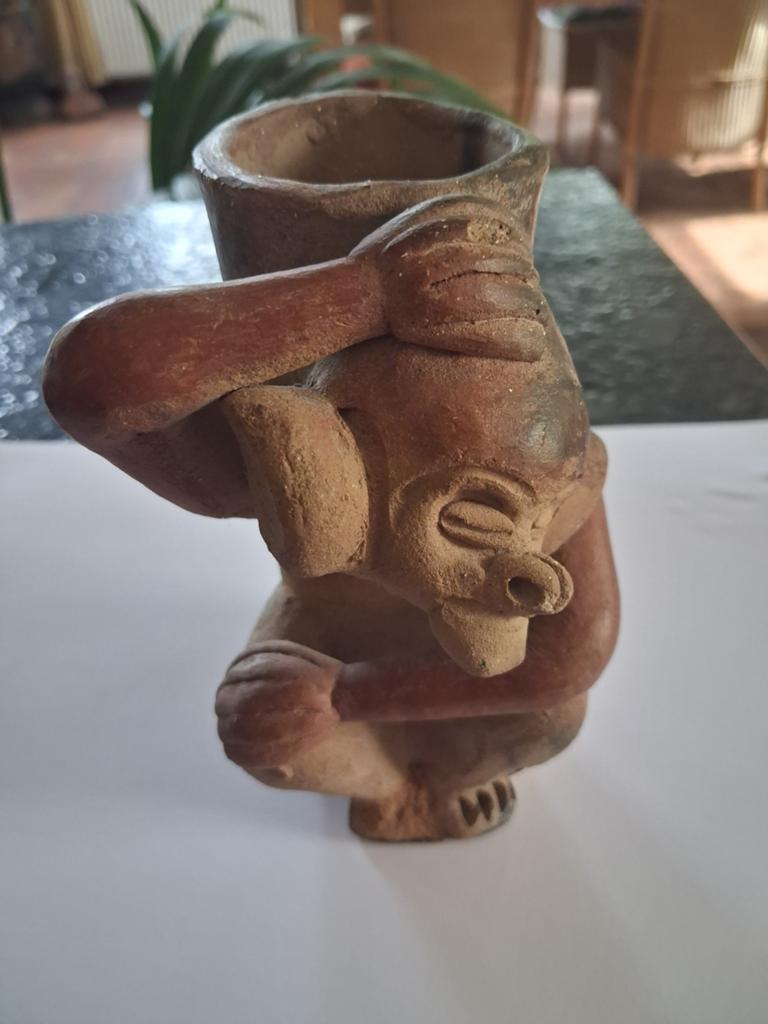 Uniek Peruaans beeldje van gebakken klei, ca. 40 jaar oud, Ophalen of Verzenden
