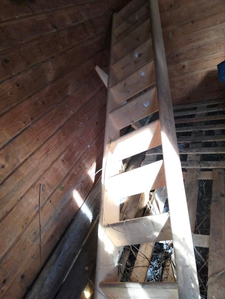 Houten molenaarstrap voor zolder of vliering, Ophalen, Gebruikt, Trap, 2 tot 4 meter