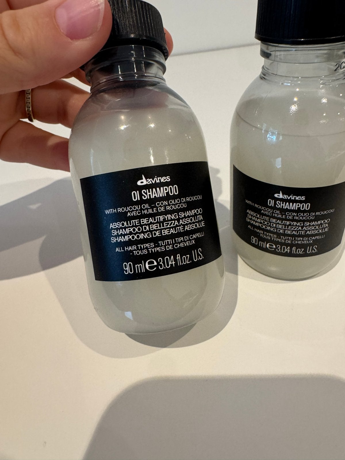 Davines OI Shampoo - 2x 90ml, Ophalen of Verzenden, Nieuw, Shampoo of Conditioner
