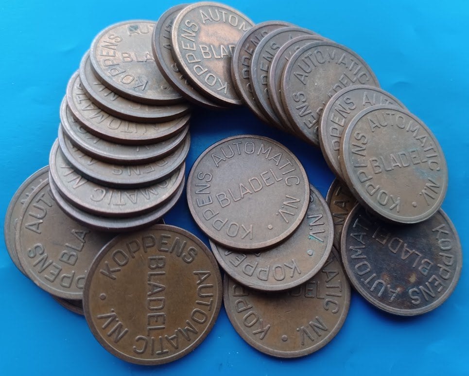 20 x Penning Koppens Automatic N.V. Bladel (brons), Verzenden, Brons, Nederland
