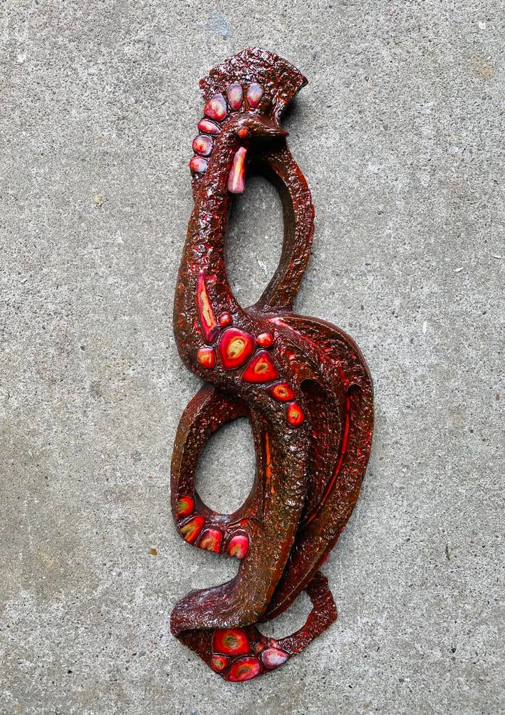Ars Munda wandsculptuur Vogel , jaren 70