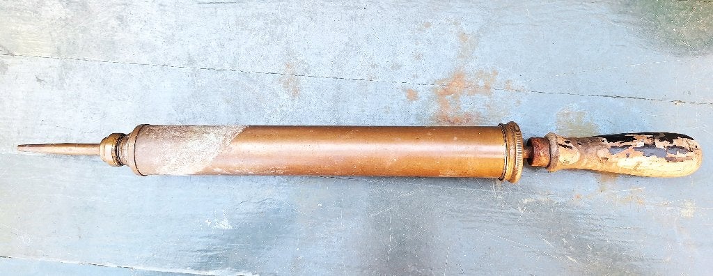 Antieke koperen handpomp / vetpomp., Ophalen of Verzenden