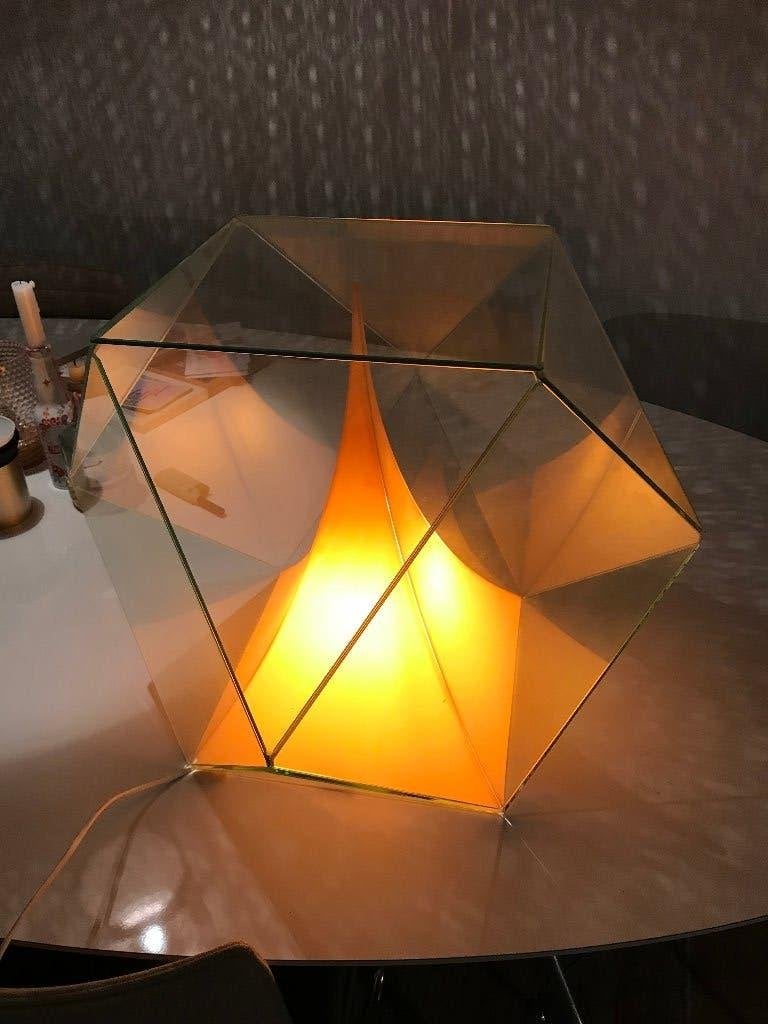Zeldzame Kuboctaëder Marcel Simons lamp kunst object, Antiek en Kunst, Ophalen