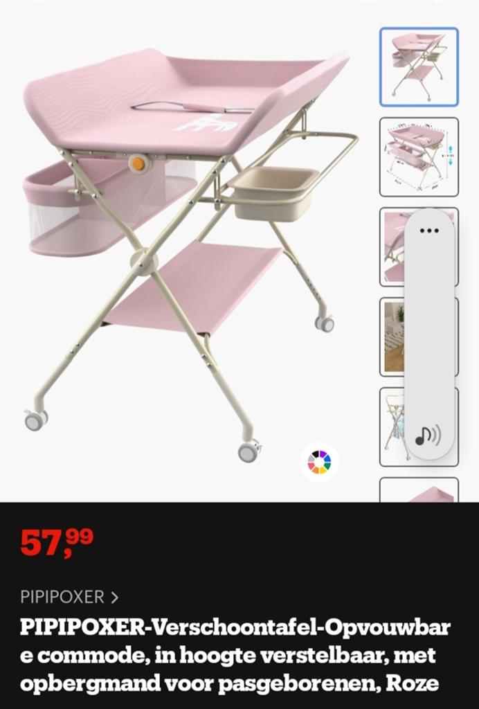 Verschoontafel Opvouwbaar Roze, Kinderen en Baby's, Overige merken, Overige typen, Nieuw, Ophalen of Verzenden