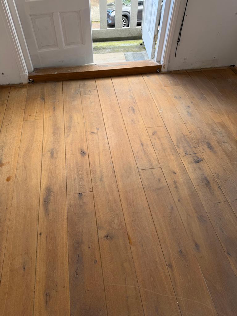 30m2 massief eiken Vloerdelen voor Houtbewerking, Doe-het-zelf en Verbouw, Hout en Planken, Ophalen, Gebruikt, 25 tot 50 mm, Eiken