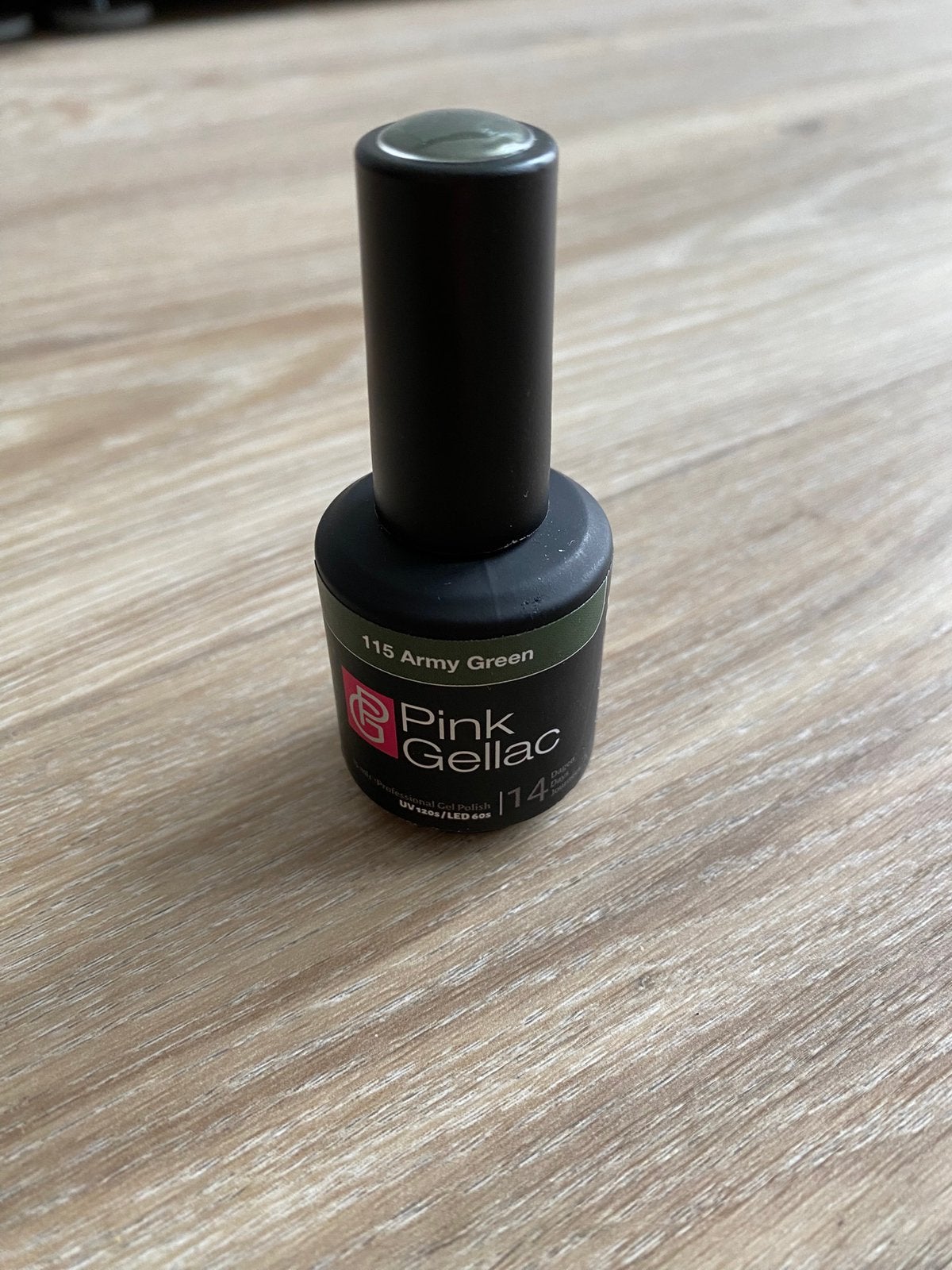 Pink Gellac 115 Army Green ZGAN!, Ophalen of Verzenden, Zo goed als nieuw, Groen, Handen en Nagels