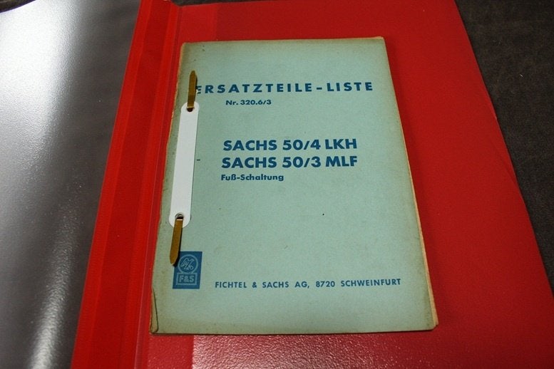 Sachs 50/3 MLF 50/4 LKH 1965 ersatzteil liste fussschaltung, Ophalen of Verzenden, Gebruikt