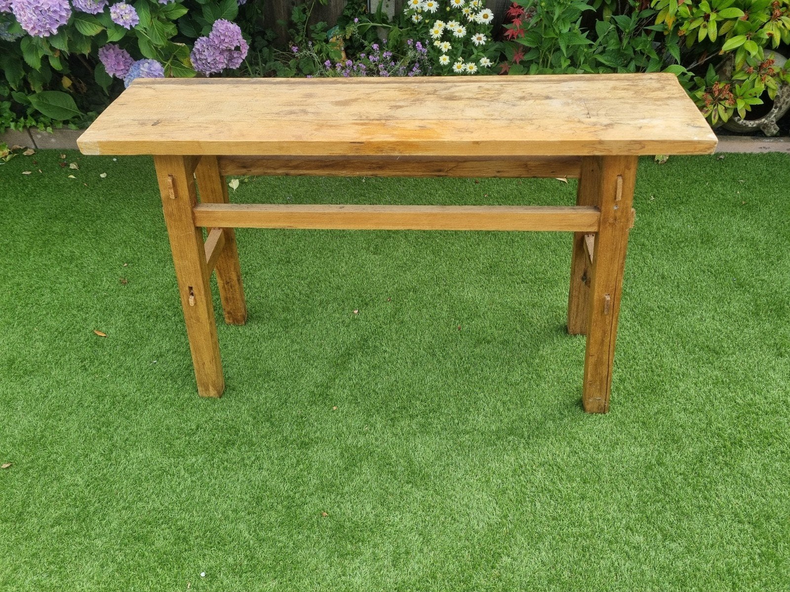 Side tafel 80 cm hoog 120 cm breed 30cm diep, Tuin en Terras, Ophalen of Verzenden, Rechthoekig, Hout