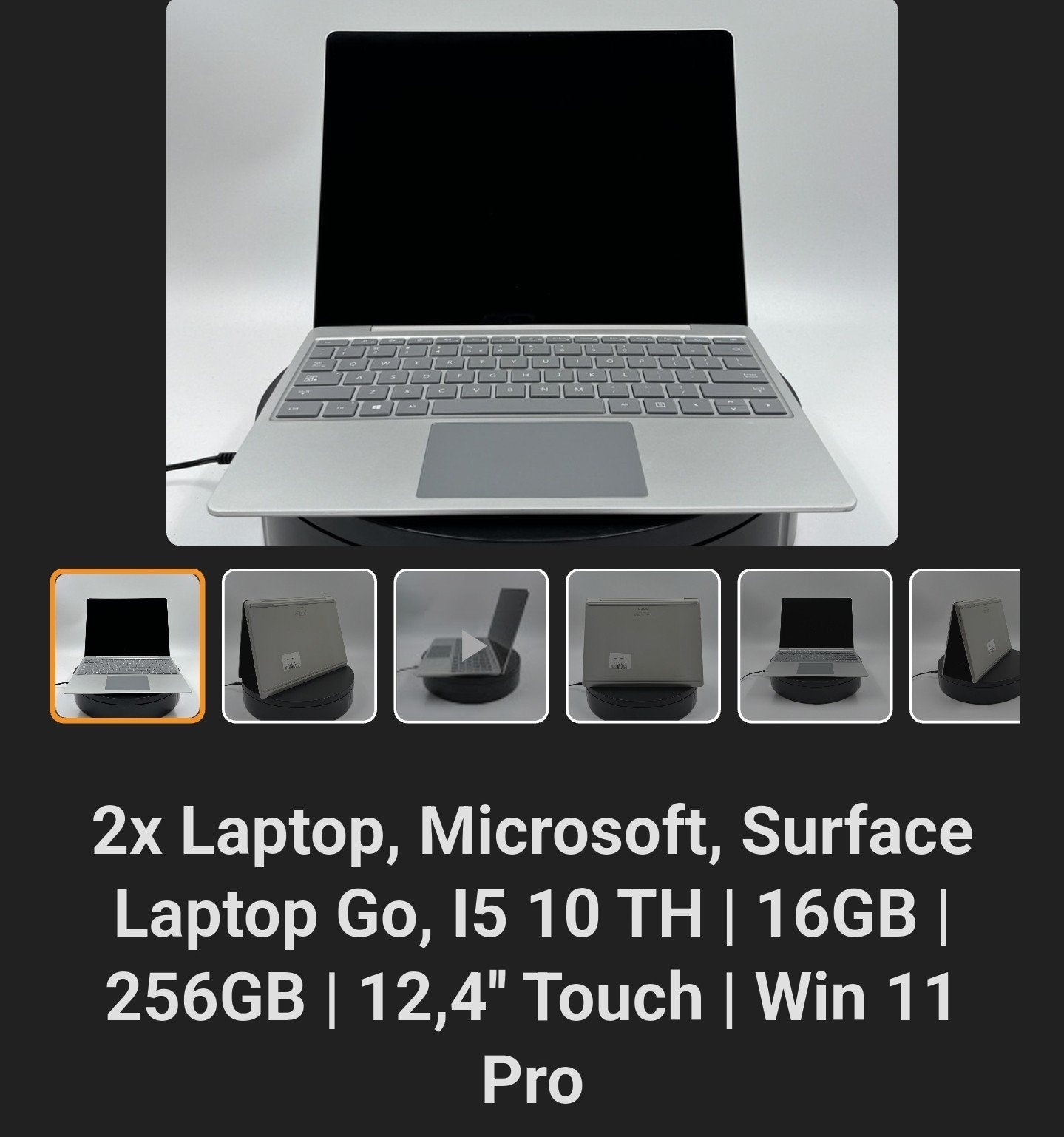2x Microsoft Surface Laptop Go i5 10TH 16GB 256GB 12.4, Computers en Software, Gebruikt, 2 tot 3 Ghz, Qwerty, 256GB