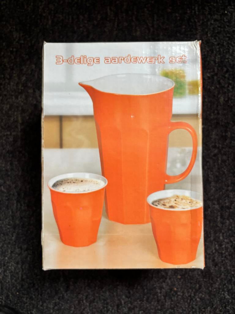 3-delige aardewerk set, Huis en Inrichting, Keuken | Servies, Ophalen, Overige typen, Nieuw, Effen
