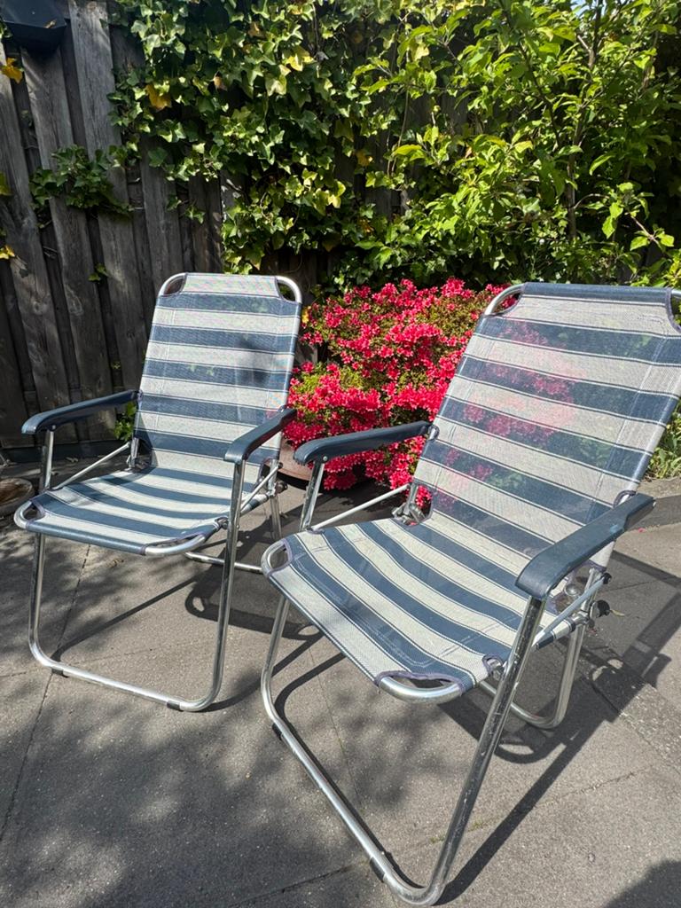 Twee campingstoelen, Tuin en Terras, Tuinstoelen, Ophalen, Gebruikt